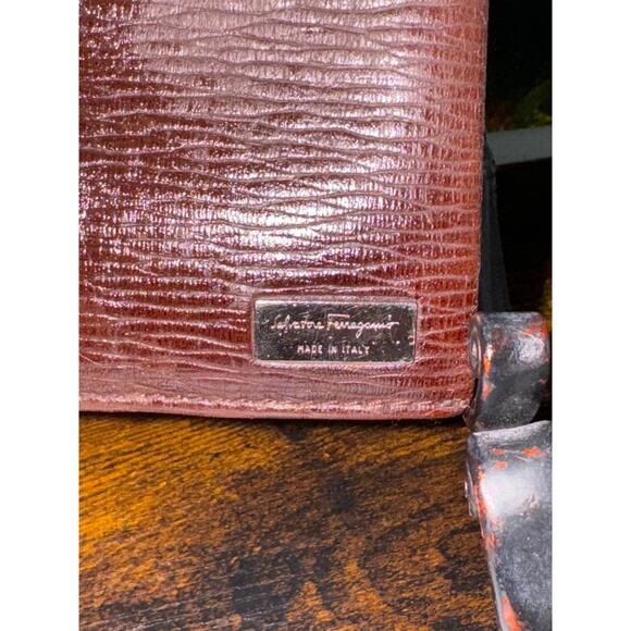 Salvatore Ferragamo Women's Long Wallet Bifold Leather Brown - Picture 5 of 11